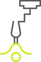 Bungee Jumping Line Two Color Icon vector