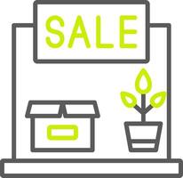 Garage Sale Line Two Color Icon vector