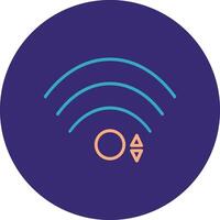 Wifi Line Two Color Circle Icon vector