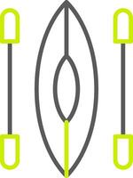 Kayak Line Two Color Icon vector