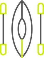 Kayak Line Two Color Icon vector