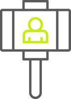 Vlogger Line Two Color Icon vector