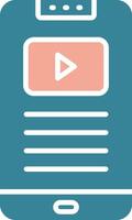 Phone Glyph Two Color Icon vector
