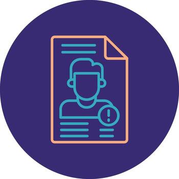 Personal Informsation Line Two Color Circle Icon vector