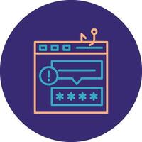 Spoofing Line Two Color Circle Icon vector