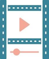 Reel Glyph Two Color Icon vector