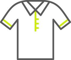 Polo Shirt Line Two Color Icon vector