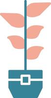 Rubber Plant Glyph Two Color Icon vector