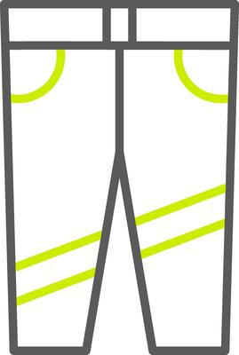 Jeans Line Two Color Icon