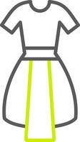 Dress Line Two Color Icon vector