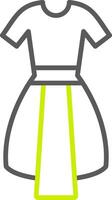 Dress Line Two Color Icon vector