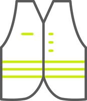 Vest Line Two Color Icon vector