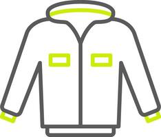 Jacket Line Two Color Icon vector