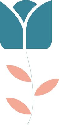 Flower Glyph Two Color Icon