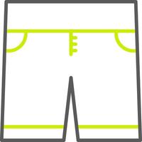 Shorts Line Two Color Icon vector