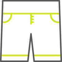 Shorts Line Two Color Icon vector