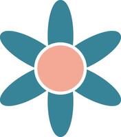 Amaryllis Glyph Two Color Icon vector