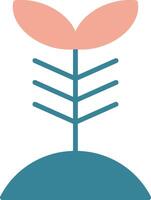 Plant Glyph Two Color Icon vector