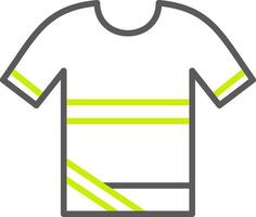 línea de camisa icono de dos colores vector