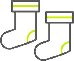 Socks Line Two Color Icon vector