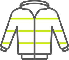 Jacket Line Two Color Icon vector