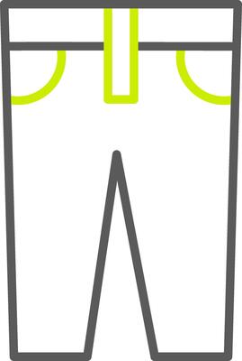 Jeans Line Two Color Icon