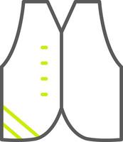 Waistcoat Line Two Color Icon vector