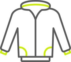 Jacket Line Two Color Icon vector