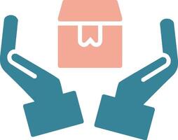 Handle With Care Glyph Two Color Icon vector