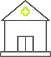 Building Line Two Color Icon vector