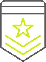 Badge Line Two Color Icon vector