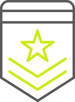 Badge Line Two Color Icon vector