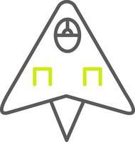 Plane Line Two Color Icon vector