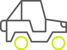 Jeep Line Two Color Icon vector