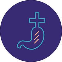 Gastroenterlogy Line Two Color Circle Icon vector