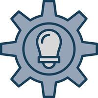 Development Line Filled Grey Icon vector