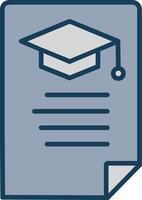 Education News Line Filled Grey Icon vector