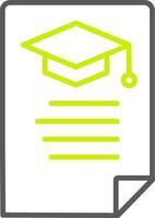 Education News Line Two Color Icon vector