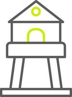 Tower Line Two Color Icon vector
