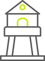 Tower Line Two Color Icon vector