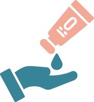 Hand Cream Glyph Two Color Icon vector