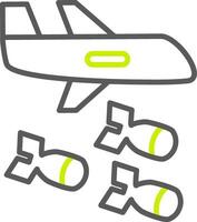 Bomber Line Two Color Icon vector