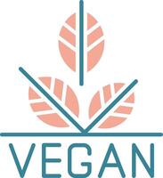Vegan Glyph Two Color Icon vector