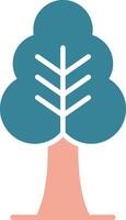 Tree Glyph Two Color Icon vector