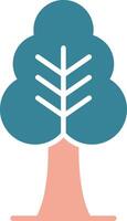 Tree Glyph Two Color Icon vector