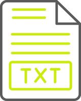 Text File Line Two Color Icon vector