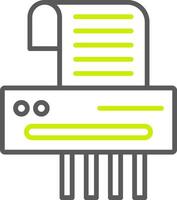 Shredder Line Two Color Icon vector