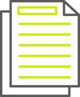 Document Line Two Color Icon vector