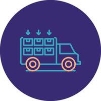 Loading Line Two Color Circle Icon vector