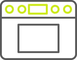 Oven Line Two Color Icon vector